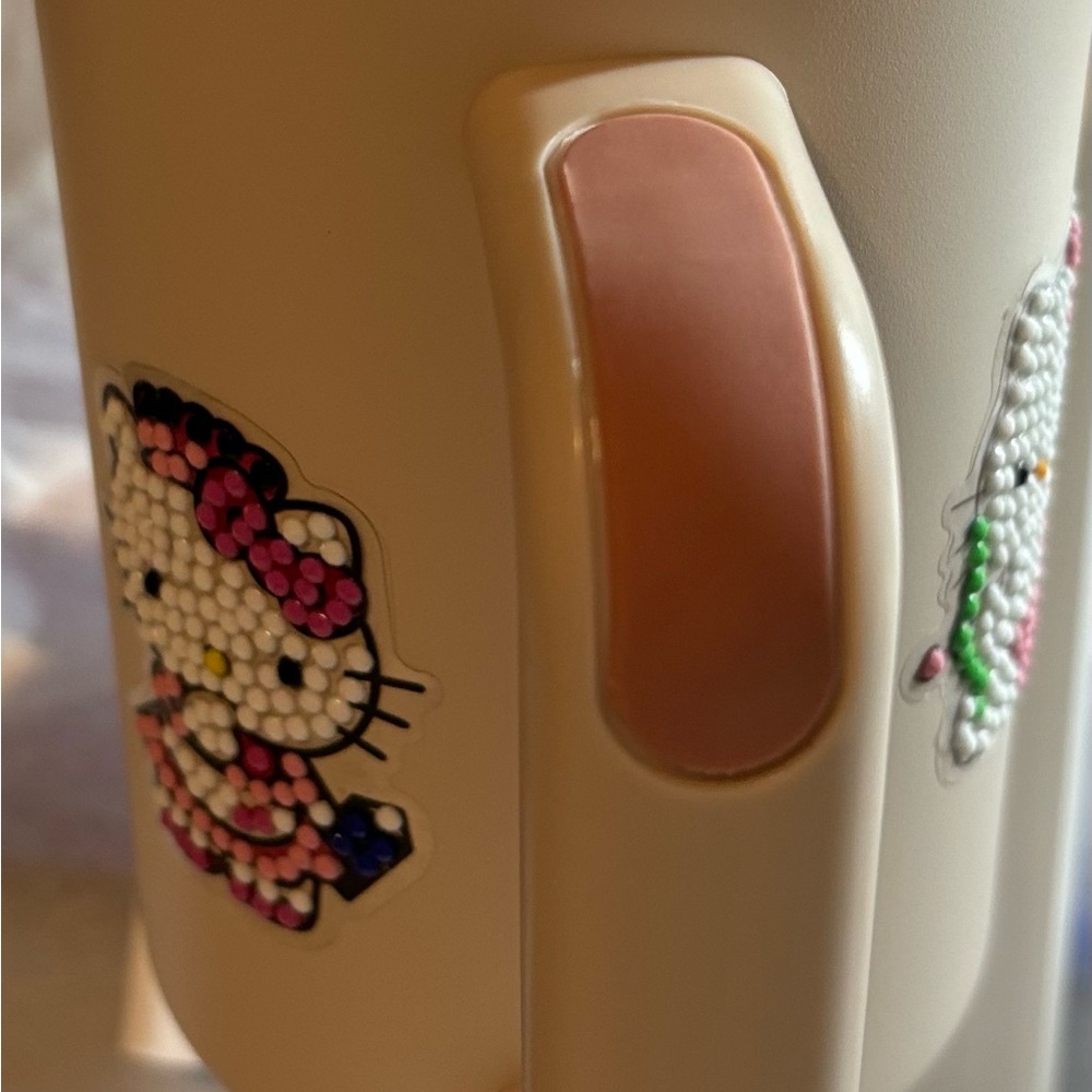 40oz Tumbler with Diamond Art Stickers Bling Cup Cute Aesthetic Drinkware - Picture 4 of 5